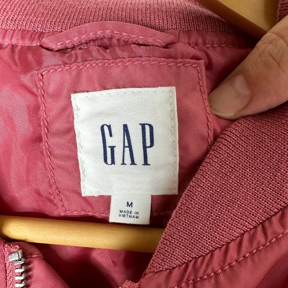 WOMEN'S GAP PINK BOMBER JACKET US SIZE M - Picture 11 of 11